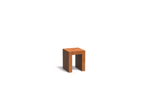 Adezz Sitzbank Adezz U-Sockel Corten-Stahl Gartensockel Standfuß bis zu 150 kg