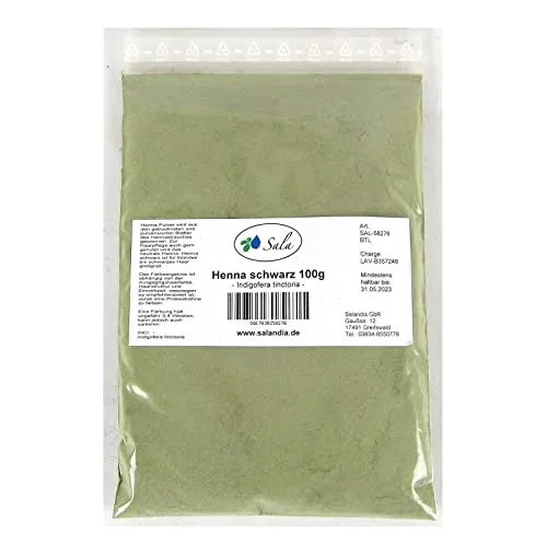 Sala Henna Pulver Haarfarbe Haarfärbemittel schwarz 100 g Beutel
