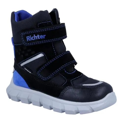 Richter Jungen Snow 2.0 Winterstiefel, Black Cobalt, 29 EU von Richter