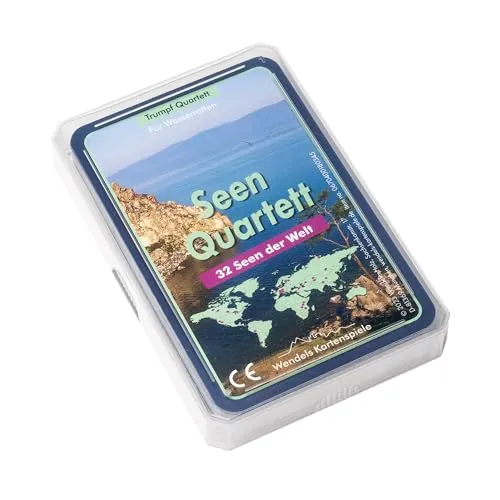 Wendels Kartenspiele Seen Trumpf Quartett Spiel | Geografie Spielkarten für Welt-Entdecker