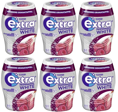 EXTRA PROFESSIONAL White Dose Himbeere Granatapfel 6x50 Dragees - Leckere Dragees mit fruchtigem Himbeer- und Granatapfelgeschmack, ideal für süße Pausen. Perfekt für den Genuss unterwegs oder im Büro! Kategorie: Süßigkeiten & Schokolade.