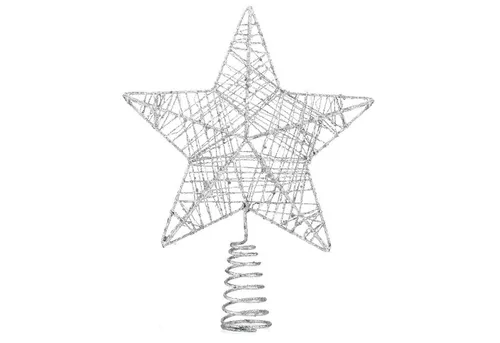 happymas Christbaumspitze Tannenbaumspitze in silber von happymas