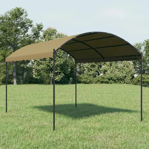 vidaXL Pavillon 4x3x2,6 m Taupe 180 g/m² - Robuster Gartenpavillon mit stabiler Stahlkonstruktion und strapazierfähigem Dach. Ideal für Feiern, Grillen und Picknicks. Bietet Schutz vor Sonne und leichtem Regen.