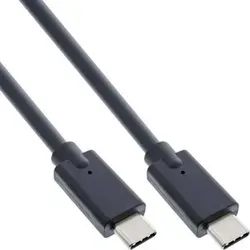 InLine® USB 3.2 Gen.2x2 Kabel, USB-C Stecker/Stecker, schwarz, 2m Kabel USB & Lightning USB 3.2 &