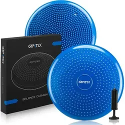 Gymtek® Sitzkissen Balance Pad - Ergonomisches Luftkissen für Bürostuhl - Balancieren mit Komfort: Das aufblasbare Gymtek Balance Pad fördert die Körperhaltung und stärkt die Tiefenmuskulatur. Ideal für Büro und Training, inklusive Pumpe und rutschfester Unterseite.