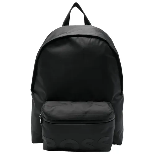 BOSS Rucksack Logo J2036409B - Schwarz - Stylischer Rucksack von BOSS mit 15L Fassungsvermögen, Hauptfach mit Reißverschluss und verstellbaren Schultergurten für optimalen Tragekomfort.