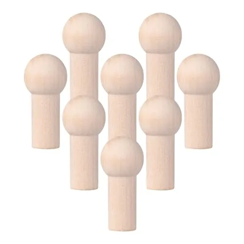 Yardwe Holz Wandhaken 8 Stück, Kleiderhaken mit Schrauben, für Badezimmer, Wohnzimmer, Schlafzimmer, Wand Deko, Beige