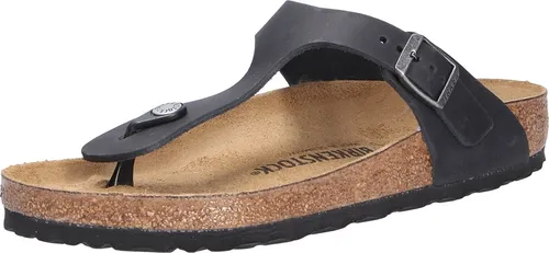 Birkenstock Gizeh Oiled Leather Schwarz - Größe 40 - Sandalen mit hochwertigem Leder-Obermaterial für optimalen Tragekomfort. Die abriebfeste EVA-Sohle sorgt für Flexibilität und hervorragende Dämpfungseigenschaften.