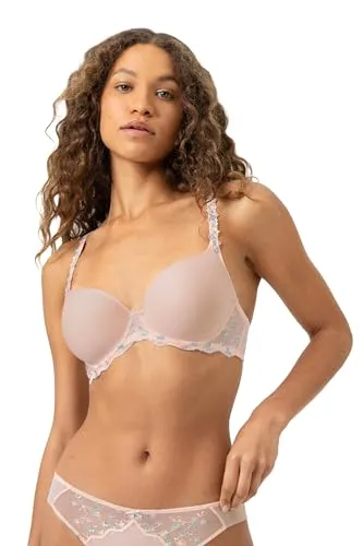 Mey Dessous Serie Delightful Damen Spacer-BH Peach Blush (75E) - Eleganter Damen Spacer-BH mit innovativen 3D-Cups für eine perfekte Passform. Hochwertiges Material sorgt für ein luxuriöses Tragegefühl. Verstellbare Zierträger und dreifach verstellbarer Haken-Ösen-Verschluss bieten individuellen Komfort.