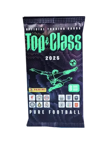 Panini Top Class 2025 Trading Cards Booster mit 8 Karten - Entdecken Sie die Top Class 2025 Fußball Trading Cards von Panini. Enthält 8 hochwertige Karten für Sammler und Fans, ideal für spannende Spielmomente.
