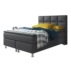 Inter Handels Boxspringbett Miami 140x200 cm anthrazit von Roller