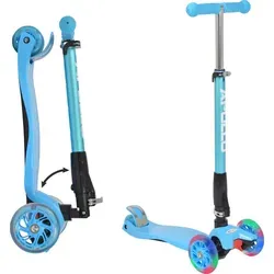 Apollo Dreiradscooter Kids Whiz LED – Klappbarer Kinderroller für ab 3 Jahren - Roller/Kickboards – Klappbarer und höhenverstellbarer Scooter mit LED-Rädern für sicheres Fahren und spielerisches Lernen.