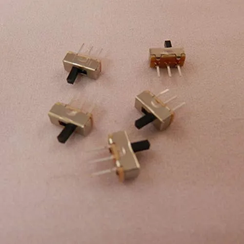 Unbekannt 5X 2-stellig Mini Schiebeschalter SPDT 1 UM Umschalter EIN EIN 500mA 24V Mikro Lötvariante