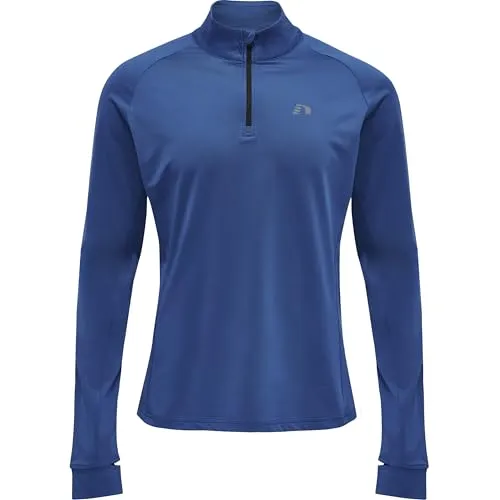 Newline Hummel Core Midlayer Herren blau Gr M - Trainingsbekleidung - Bequemer Midlayer aus 86% Polyester und 14% Elasthan, perfekt für sportliche Aktivitäten und optimale Bewegungsfreiheit.