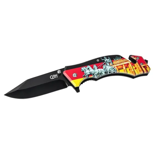 Herbertz Taschenmesser Rettungsmesser - Deutschland / Berlin - Taschenmesser mit robustem Design, ideal für Notfälle und Outdoor-Aktivitäten, inklusive Sicherheitsfunktionen für schnelles Handeln.