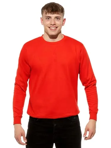 Cotton Prime Unisex Sweatshirt Pullover für Damen und Herren, Rot, Gr. S