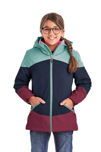 killtec Mädchen Outdoorjacke KOW 195 GRLS JCKT - Funktionsjacke für Mädchen, wasserdicht mit 10.000 mm Wassersäule und verstellbarer Kapuze, ideal für Outdoor-Aktivitäten und wechselhaftes Wetter.