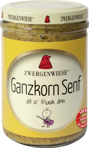  Zwergenwiese Ganzkorn Senf 6x160ml, BIO Senf im Glas 15,52 EUR/l