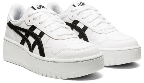 ASICS Damen Freizeitschuhe JAPAN S PF - Sneaker mit nostalgischem Basketball-Design, Plateau-Mittelsohle und exklusivem Damen-Style für einen trendigen Look im Alltag.