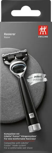 ZWILLING Rasierer mit Edelharzgriff - Rasierer für Herren, entwickelt für eine sanfte Nassrasur mit Gillette Fusion Klingen. Ergonomisches Design und hochwertiger Edelharzgriff bieten Komfort und Stil.