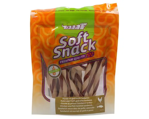 Holland Animal Care Hundesnack Soft Snack Gedrehte Sandwich Huhn & Fisch 85 g, für: Hund