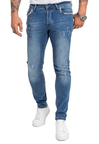 Rock Creek Herren Jeans Hose Slim Fit Weiß - Moderne Slim Fit Jeans für Herren aus hochwertigem Denim, der sich ideal für den Alltag eignet. Die Hose bietet hohen Tragekomfort und lässt sich vielseitig kombinieren – perfekt für Büro oder Freizeit.