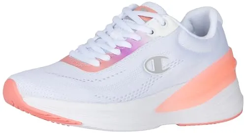 Champion Damen Athletic-Hydra W Sneakers - Weiß Rosa Koralle, Größe 38 EU - Damen-Sneaker im Running-Stil mit bequemer Memory-Schaum Einlegesohle für optimalen Tragekomfort.