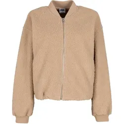 Urban Classics Damen Bomberjacke Structured Bomber Jacket - Trendige Funktionsjacke mit weicher Teddy-Struktur, ideal für die Übergangszeit. Kuschelig und leicht, perfekt für kühle Tage im Herbst und Frühling.
