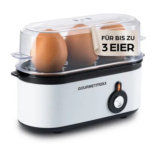 GOURMETmaxx Eierkocher für 3 Eier in weiß von GOURMETmaxx