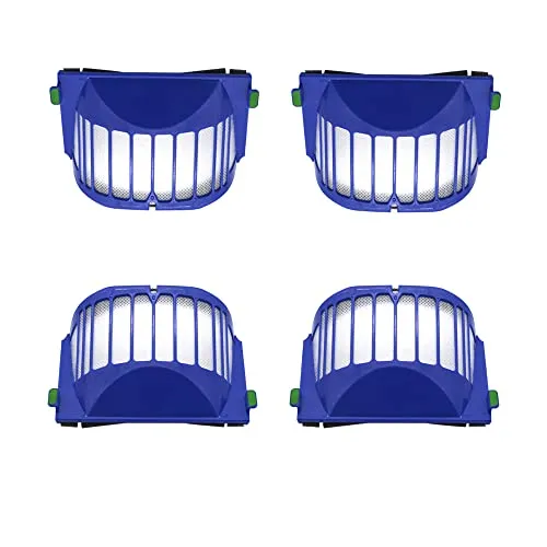 FFyan Ersatzteile für iRobot Roomba 600 Serie Reinigungs für 528 536 551 552 564 580 595 620 630 650 AeroVac Filter,4 stück