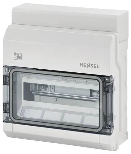 Hensel 61001104 KV PC 9112 - Kleinverteiler Aufputz, 12 Teilungen, IP 65 Schutz für sichere Installation im Freien oder Innenräumen