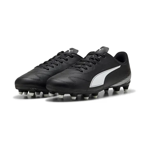 PUMA Vitoria II FG/AG Jr Fußballschuh, Schwarz Weiß, 33 EU - Fußballschuhe für junge Spieler, mit leichtem Obermaterial und optimalem Grip für vielseitige Spielfelder.