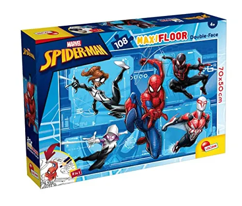 Liscianigiochi DF MAXIFLOOR, Marvel Puzzle 108 Teile Spiderman 99764