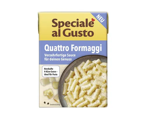 Hengstenberg Saucen, Hengstenberg Speciale al Gusto Quattro Formaggi Packung 400g