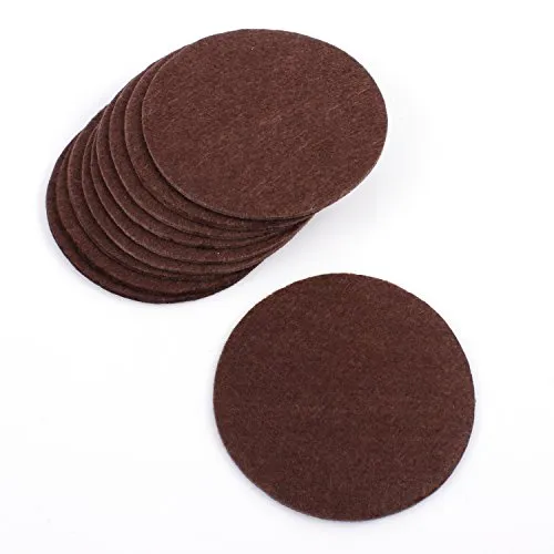 10er Set Glasuntersetzer rund aus Filz in braun (+ weitere Farben) Ø 10cm, Filzuntersetzer edel und elegant für Gläser, Bar und Tisch, auch als Getränkeuntersetzer geeignet