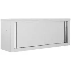 Wandhängeschrank mit Schiebetüren aus Edelstahl - 90/120/150 cm - TV-Möbel & Schrankwände, eleganter Hängeschrank mit modernem Schiebetürmechanismus, ideal für platzsparende und stilvolle Lösungen.