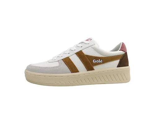 Gola Grandslam Trident Weiss 36 - Stylische Schnürer für Damen von Gola in trendigem Weiß und Dusty Rose. Perfekte Passform dank langer Schnürung, ideal für jeden Anlass.