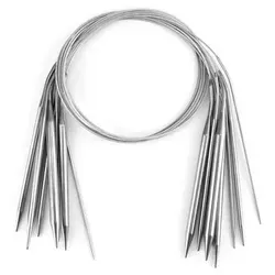 Rundstricknadeln Set Edelstahl 80cm 8-teilig 2-8mm