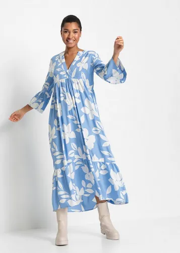 bonprix Maxikleid für modischen Auftritt, aus Viskose, A-Linie, 3/4-Ärmel