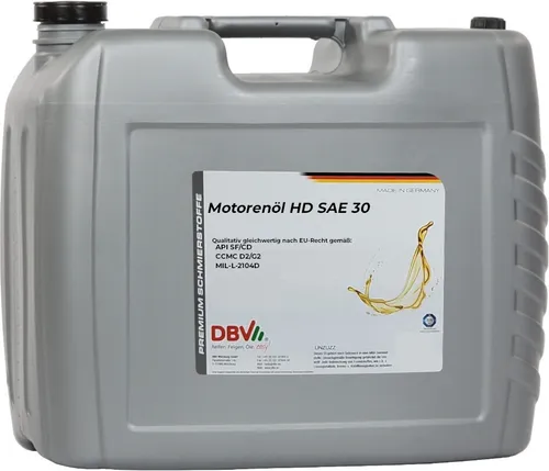 DBV Motorenöl HD SAE 30 20-Liter-Kanister