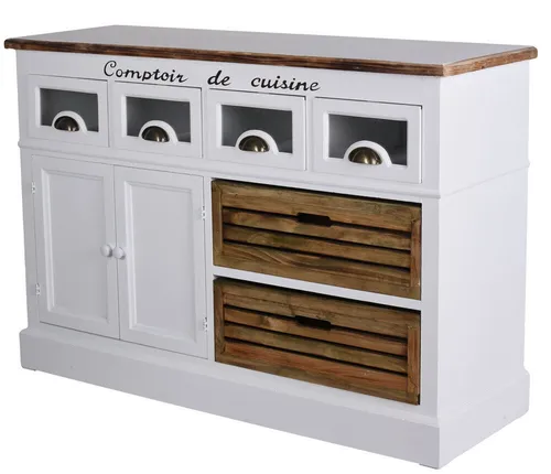 Schrank Landhausstil Sideboard Anrichte Shabby Chic Küchenschrank Schubladen neu