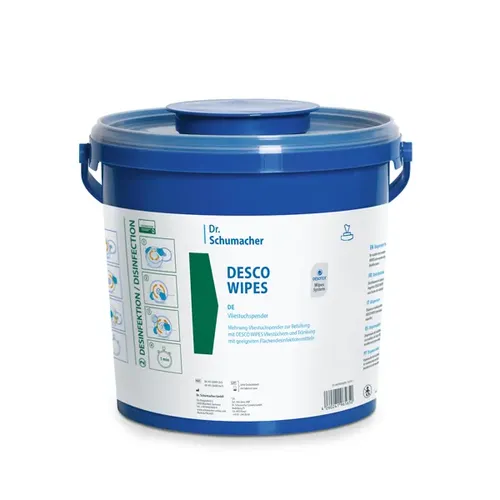 Produktbild Desinfektionstücher Vliestuchspender Dr. Schumacher, leer ein Leer-Eimer für Desco Wipes DT/RT Vliestuchspendersystem 00-915-SD001