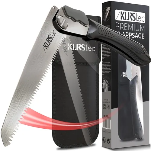 Premium Klappsäge - Robuste Astsäge mit Safetylock aus rostfreiem Karbon KLRStec