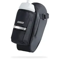 AARON Fahrrad Satteltasche - Mit Flaschenhalter & Reflektor - Schwarz