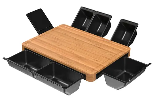 ERNESTO® Schneidebrett Set mit Auffangschale
