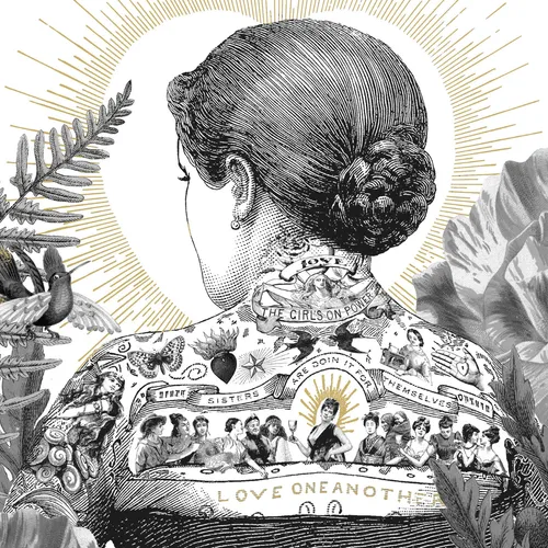 Servietten, Serviettentechnik Love your Back Tattoo ppd, 33x33 20