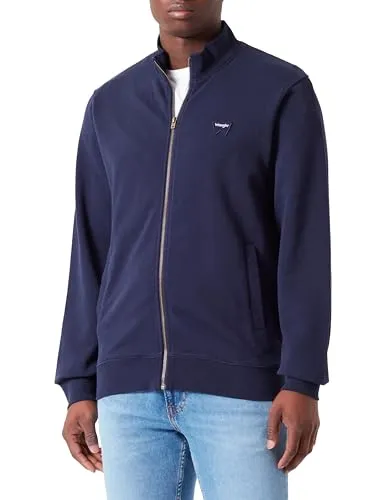 Wrangler Men's Funnel Neck Zip Sweatshirt, Navy, XXL von Wrangler