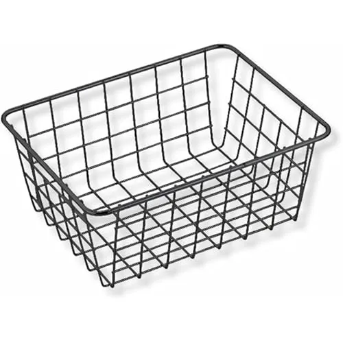 PARENCE.- Aufbewahrungskorb aus Metall – Rechteckiger Organizer 24x18x10 cm – Mehrzweck-Aufbewahrungskorb für Bad, Büro, Küche und Dekoration – Mattes Finish
