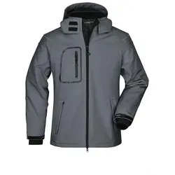 Herren Winter Softshelljacke JN1000 - Modische Softshelljacke in carbon, Größe XXL - Funktionsjacken für kalte Tage, winddicht und wasserabweisend, ideal für Outdoor-Aktivitäten.