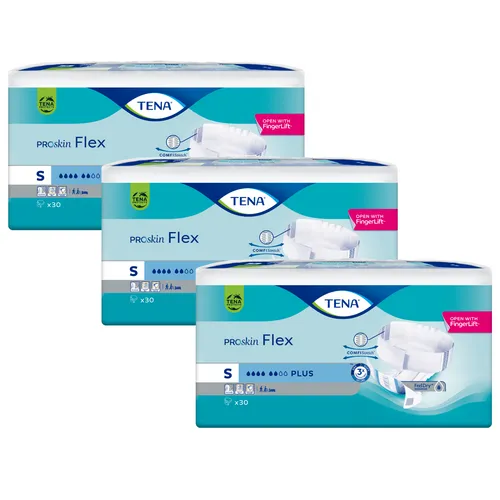 TENA ProSkin Flex Plus XL, 30 Stück - Hochabsorbierende Inkontinenzvorlagen mit ComfiStretch-Gurt für optimalen Tragekomfort und Hautgesundheit, ideal bei mittlerer bis schwerer Harninkontinenz.
